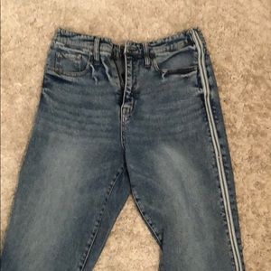 Zipper boyfriend jeans